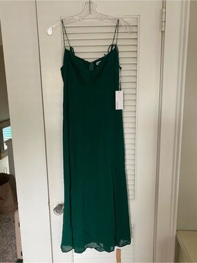 Reformation Emerald Green Maxi Slip Dress